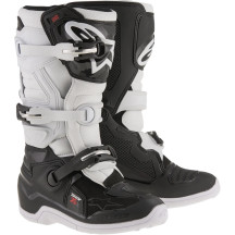 Botas Tech 7S Juveniles — EU 39, sobre la pantorrilla, Negro/Blanco