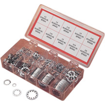 Inside Star Washer Assortment — SAE kit, Silver, Chrome