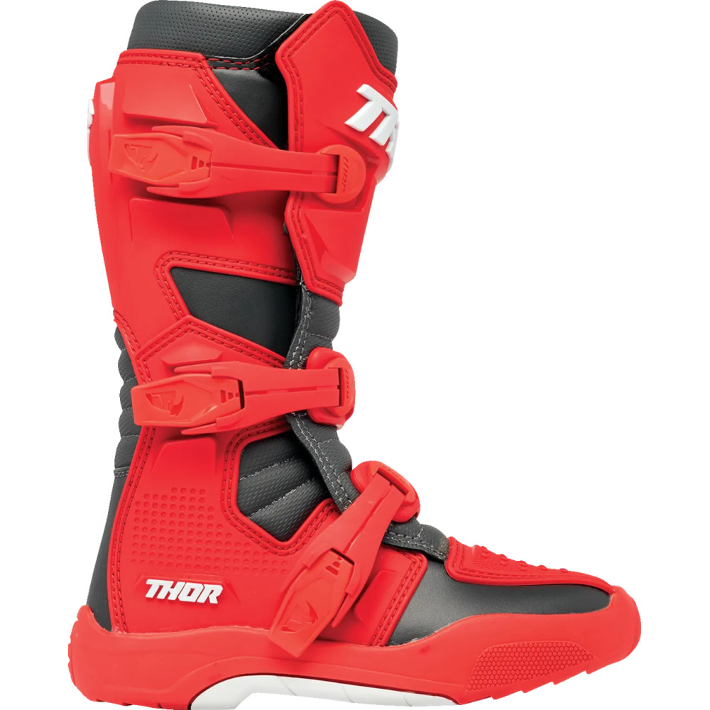 Botas Juveniles Blitz XR — Caña alta, Negro, Rojo, US 3