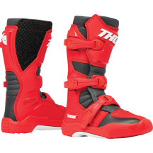 Botas Blitz XR Juvenil — Sobre la pantorrilla, US 6, negro/rojo