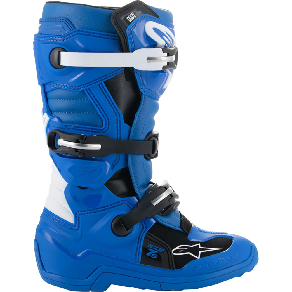 Botas Youth Tech 7S — EU 35.5, US 3, Sobre la pantorrilla, Negro/Azul/Blanco