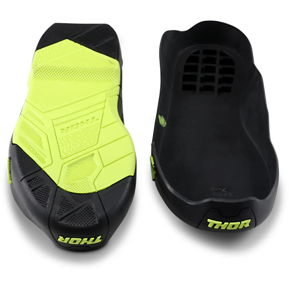 Suelas de repuesto para botas Radial — US 10, Para Radial, Negro/Amarillo fluorescente