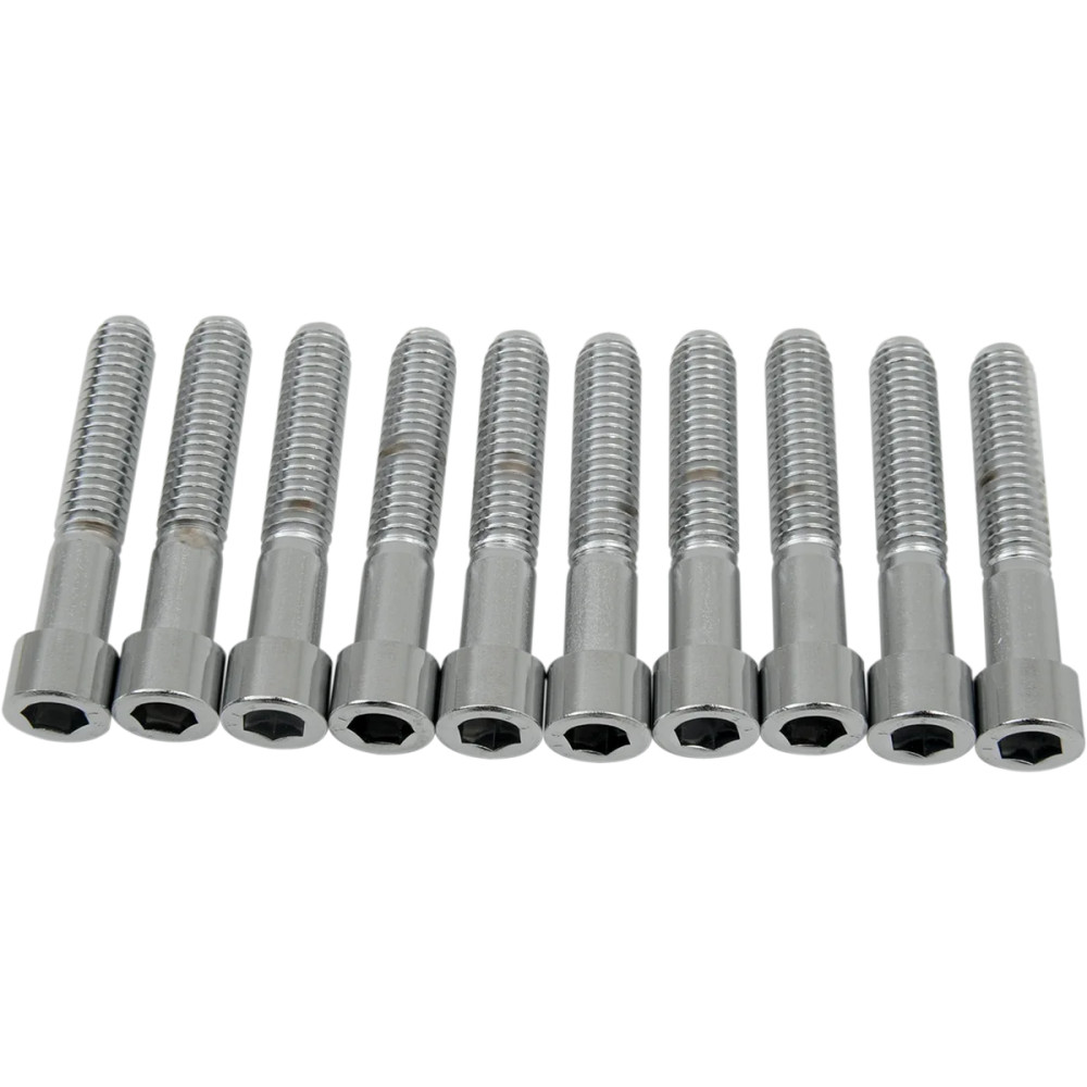 Socket-Head Bolts — 44.4 mm (1-3/4"), 10 Pack, Silver Chrome Polished