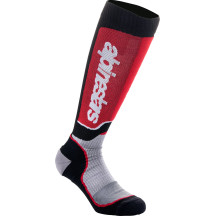 MX Plus Socks — L, Long, Black, Gray, Red