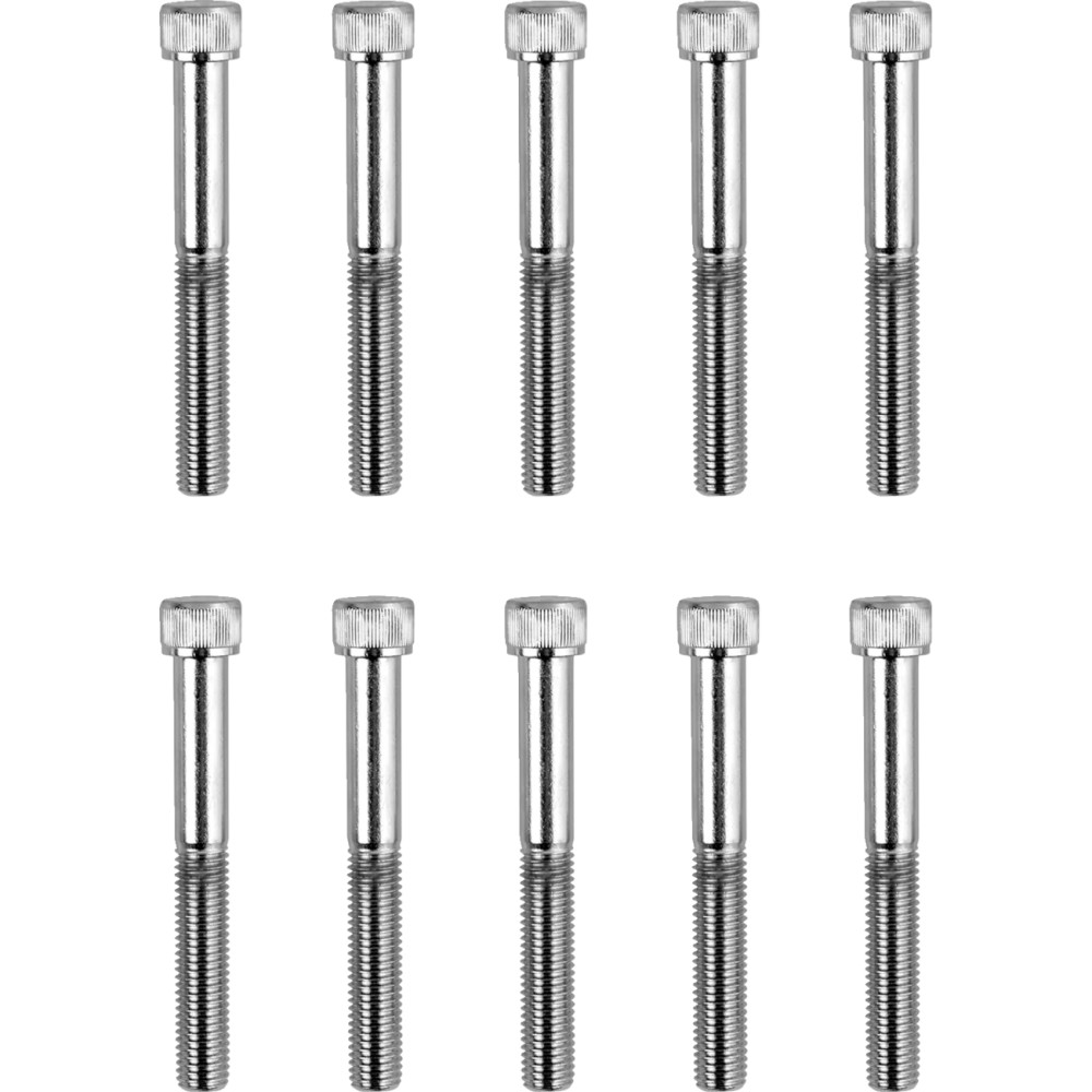 Tornillos de rosca fina de cabeza hexagonal interior de repuesto — 1/4-28, 50.8 mm (2"), Paquete de 10, Cromo