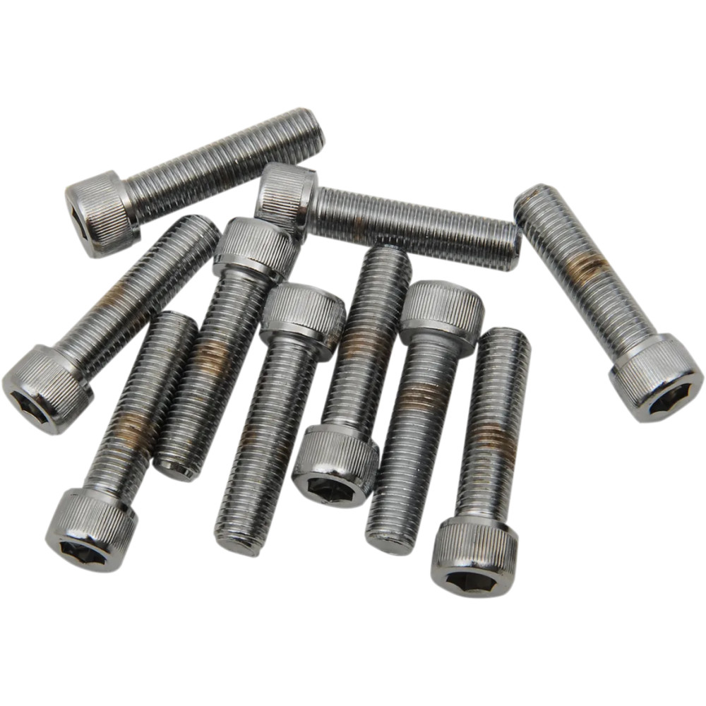 Pernos de repuesto de rosca fina con cabeza de vaso — 5/16\"-24, 25,4 mm (1\"), paquete de 10, SAE, cromado