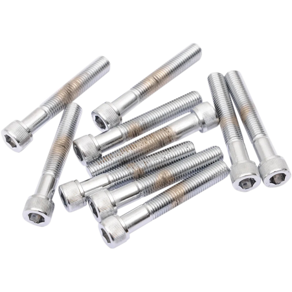 Pernos de rosca fina con cabeza de casquillo — 5/16"-24, 50.8 mm (2"), Cromo, paquete de 10