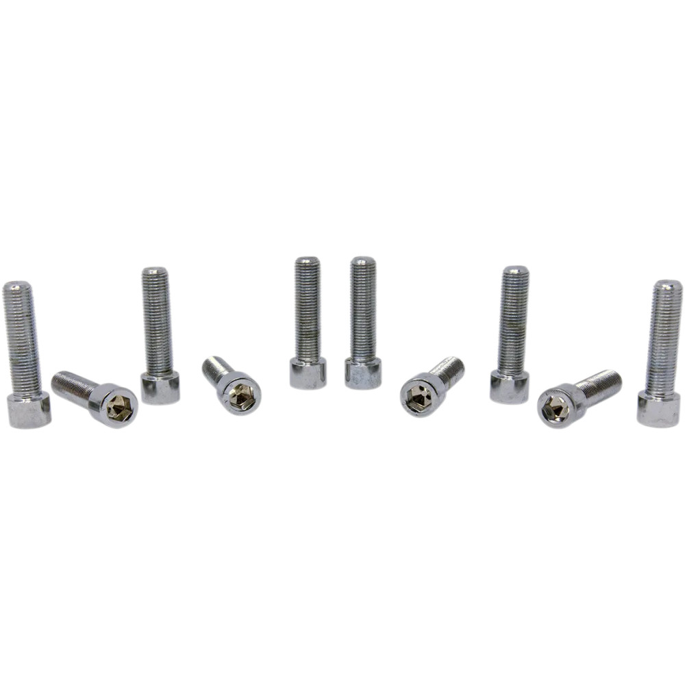 Pernos de cabeza hexagonal interior de rosca fina de repuesto — 3/8"-24, 38.1 mm (1-1/2"), cromado, paquete de 10