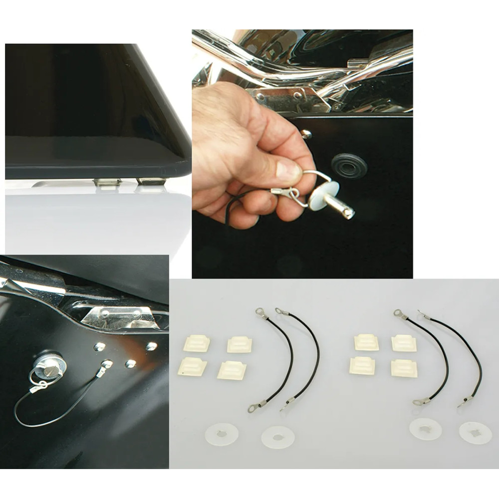 Bagger Budz Saddlebag Bumpers and Pin Retainer Kit Bagger Budz Saddlebag Bumpers and Pin Retainer Kit