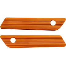 Cubiertas de pestillo para alforjas — 6061 T-6 billet aluminum, naranja, par