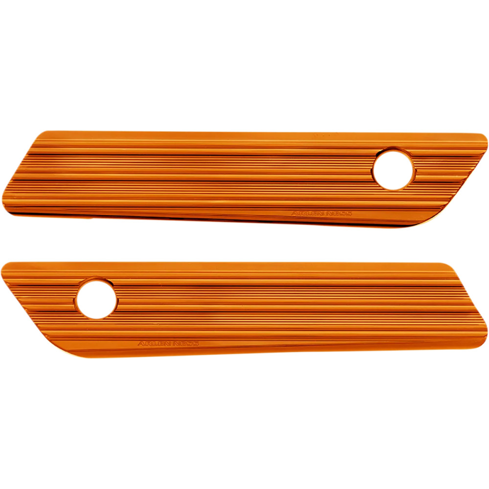 Cubiertas de pestillo para alforjas — 6061 T-6 billet aluminum, naranja, par