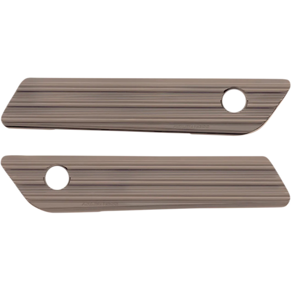Saddlebag Latch Covers — Titanium, 6061 T-6 billet aluminum, pair Saddlebag Latch Covers — Titanium, 6061 T-6 billet aluminum, pair