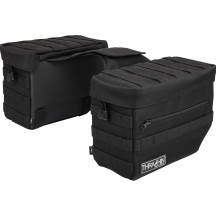 Alforjas Esenciales — 10 L, ancho máximo de strut 12 in, negro
