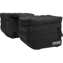 Alforjas Esenciales — 10 L, ancho máximo de strut 12 in, negro