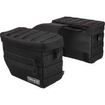 Alforjas Esenciales — 10 L, ancho máximo de strut 12 in, negro