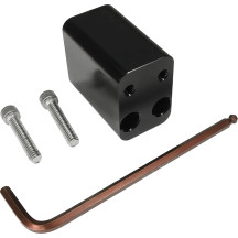 Extensión de pestillo para placa de alforja — 50,8×57,15×25,4 mm (2×2-1/4×1-1/4 pulg.), compatible con la mayoría de soportes OE