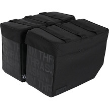Alforjas Essential Base — 28 x 20.5 x 12.5 cm, 10 L, ancho máximo de guardabarros 12", Negro