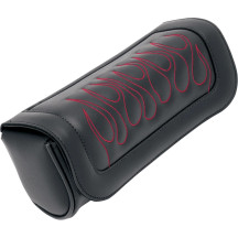 Bolsa de herramientas Highwayman Tattoo — 30.5 cm × 14 cm × 10 cm, negro y rojo oscuro