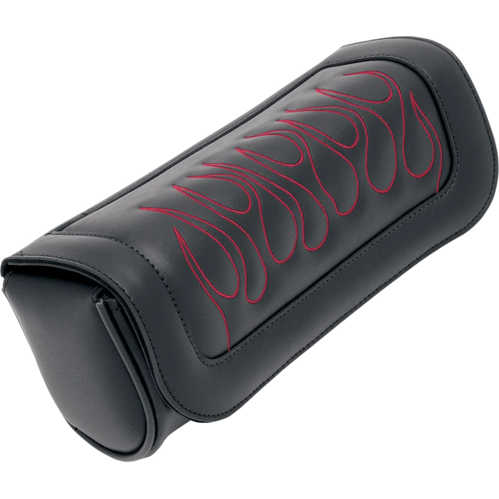 Bolsa de herramientas Highwayman Tattoo — 30.5 cm × 14 cm × 10 cm, negro y rojo oscuro