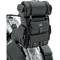 EX2200 Sissy Bar Bag with Roll Bag — 15" W x 18" H x 8" D, Black