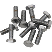 Replacement Fine Thread Hex Head Bolts — 1/4\"-28, 20 mm (3/4\"), 10 pack, Chrome
