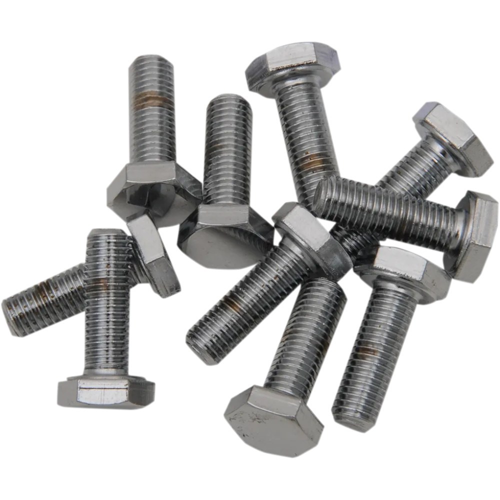 Replacement Fine Thread Hex Head Bolts — 1/4\"-28, 20 mm (3/4\"), 10 pack, Chrome