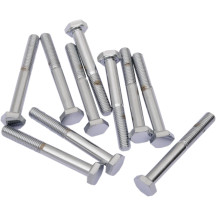 Replacement Fine Thread Hex Head Bolts — 1/4"-28, 45 mm (1-3/4"), 10 pack, chrome