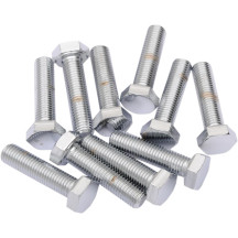 Replacement Fine Thread Hex Head Bolts — 5/16"-24, 31.8 mm (1-1/4"), 10 pack, Chrome