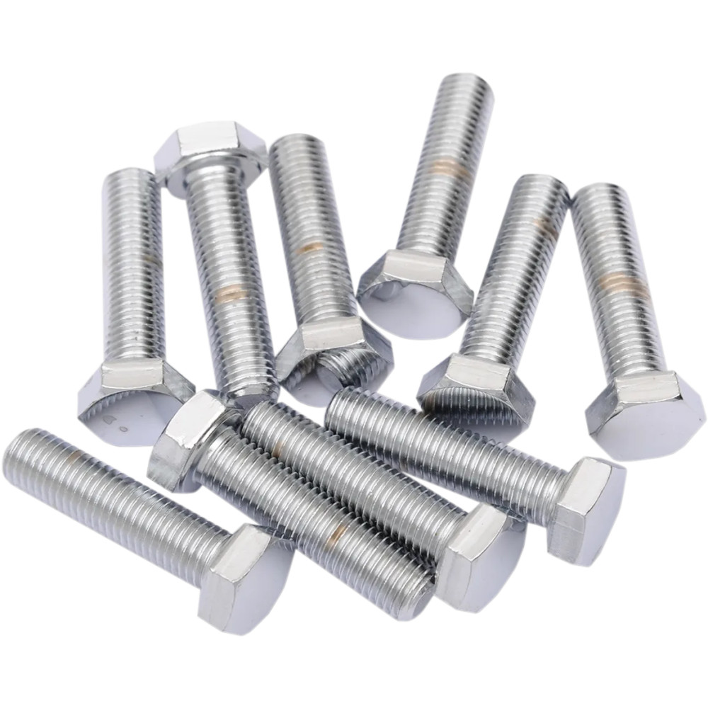 Replacement Fine Thread Hex Head Bolts — 5/16"-24, 1-1/2", 10 Pack, Chrome