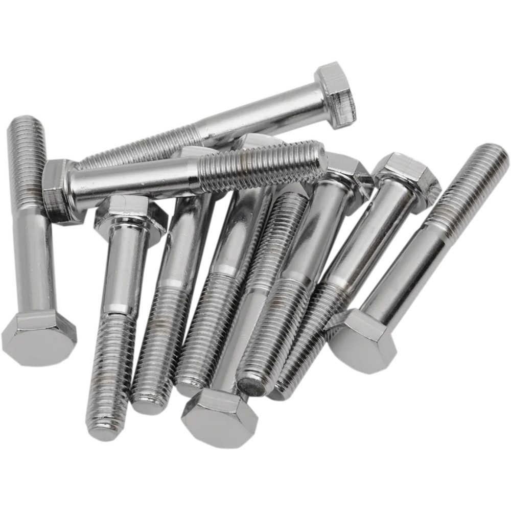 Replacement Fine Thread Hex Head Bolts — 5/16"-24, 50.8 mm (2"), chrome, 10 pack