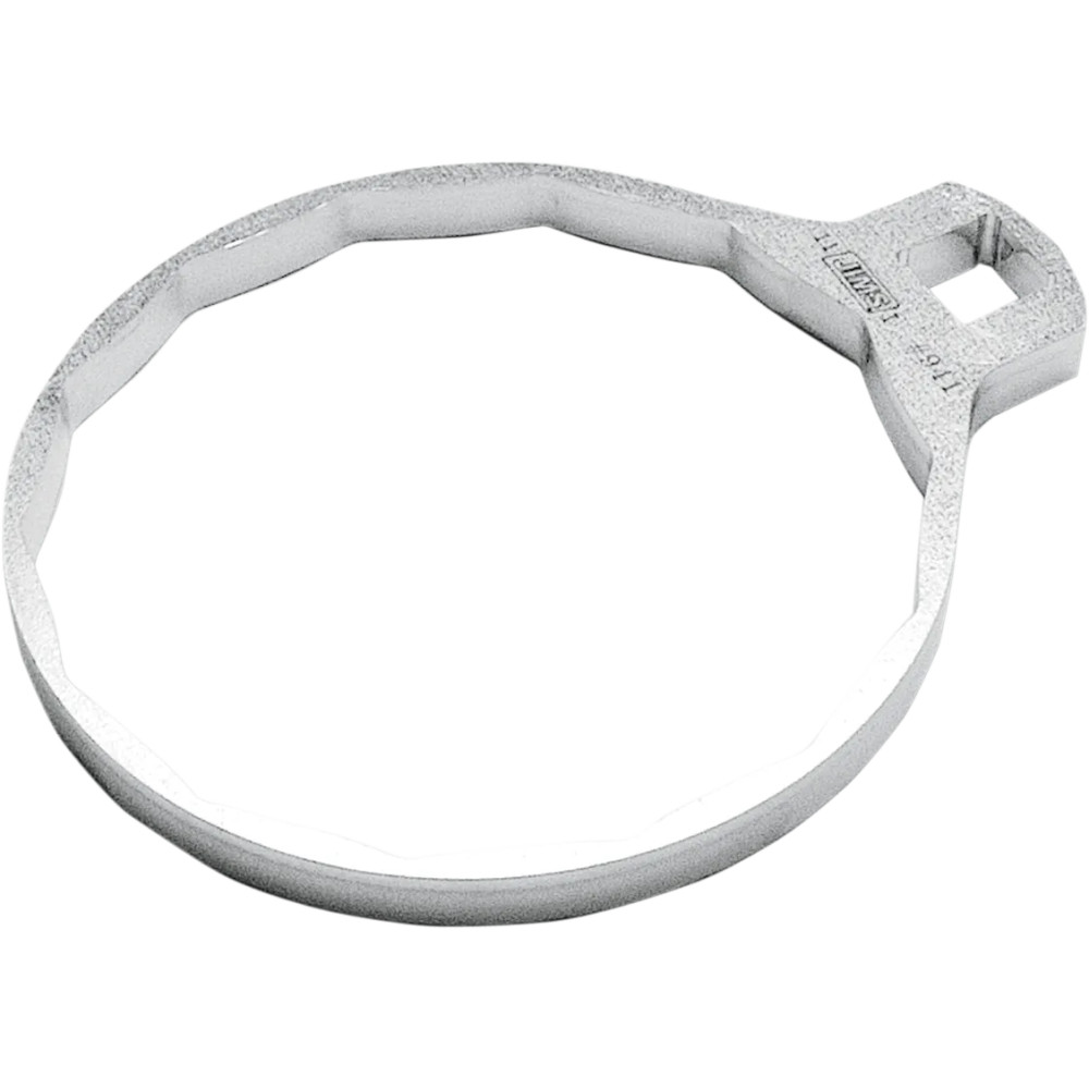 Llave delgada para filtro de aceite — 14 ranuras, plateado