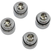 Socket-Head Rocker Arm Shaft End Plug — 4 Pack, Chrome, Silver