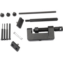 Extractor y remachador de cadena — #35-#530, pasadores 2/3/4 mm, negro