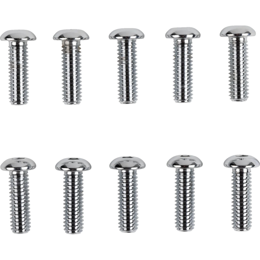 Tornillos de cabeza de botón de repuesto — 5/16"-18, Paquete de 10, Cromo