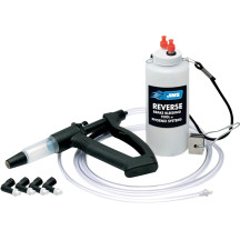 Herramienta de purgado de frenos inversa — discos simples y dobles, con o sin ABS, Negro