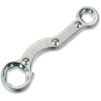 Combo Axle/Spark Plug Wrench — 17 mm, 21 mm, 27 mm, 32 mm, Silver, polished