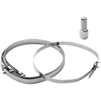 CV Boot Clamp Kit — Front and Rear, Silver