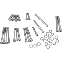 Cam/Crankcase/Sprocket Cover Bolt Set — Chrome