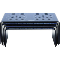 Organizador de tornillería — tren motriz, azul anodizado