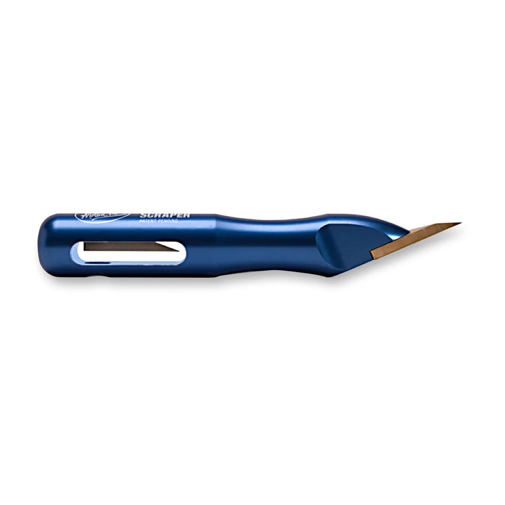 Raspador de juntas — Carcasa de motor de aluminio, azul anodizado