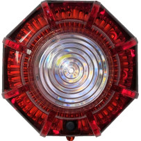 Luz bengala vial LED de seguridad — Emergencia, Transparente, Rojo