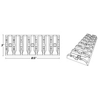 Grip Glides™ para rampas — Compatible con tubos cuadrados de 1" x 1", Negro, 16 piezas