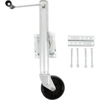 Swivel Jack — 1500 lb capacity, lifts 14"–24", fits 3" x 5" trailer tongue
