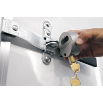 Hockey Puck Internal Shackle Lock — 73 mm body width, black