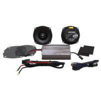 Kit Completo de Altavoces Amplificados XL — 225 W, 2 Ohms, montaje delantero, negro/gris