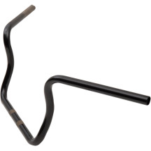 Manillar 1" Ape Hanger — Abrazadera 1", Alzada 10", Ancho 38", Negro brillo
