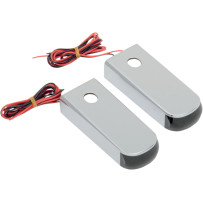 Luces marcadoras LED para puntal de guardabarros — 12 V, LED rojo, lente ahumada, montaje trasero