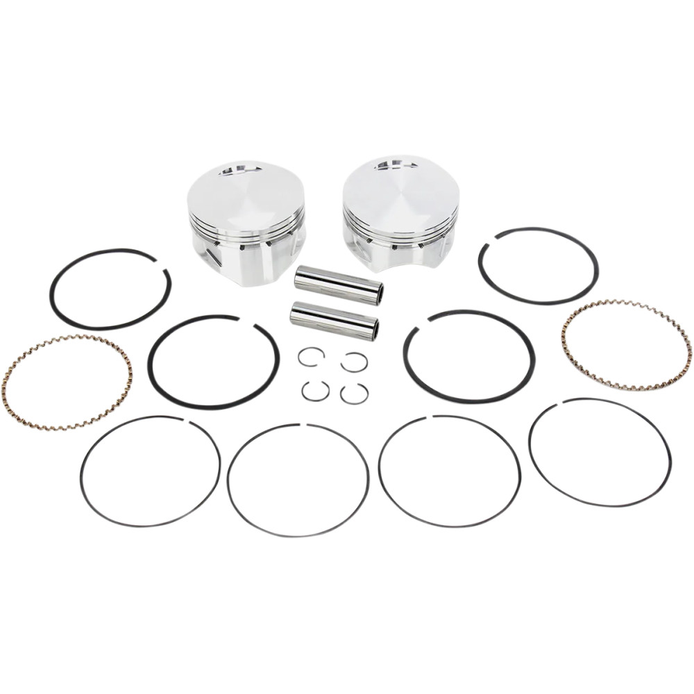Piston Kit for S&S Motors — 4.000 in bore, +0.020 in oversize, 113 cu in, forged