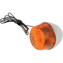 Turn Signal Assemblies — Threaded mount, Front/Rear fit, Amber & Red lens, Chrome housing