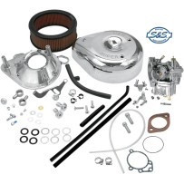 Super E Carburetor Kit without Manifold — 1-7/8" throat, 1-9/16" venturi, engines up to 100-cubic-inch, Chrome